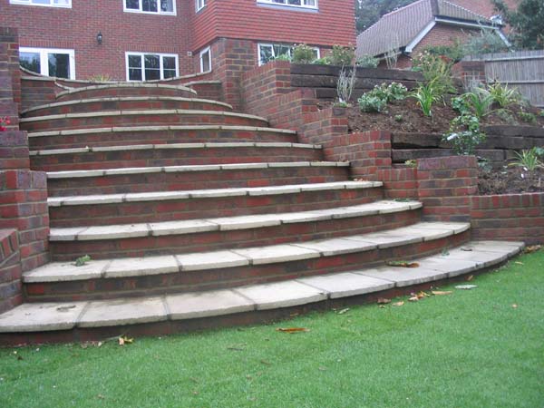 Maresfield retaining walling and major steps